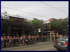 Queen Street 15  - people watching some pop concert opposite